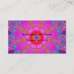 Pretty Pink and Purple Mandala Business Card
