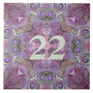 Pretty Pink and Purple Pattern Design Tile