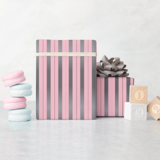 Pretty pink and silver wrapping paper