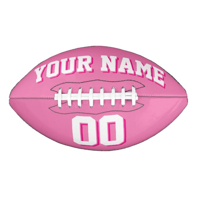 PRETTY PINK AND WHITE Custom Football American Football (Front)