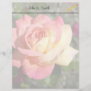 Pretty pink and yellow rose flower, custom
