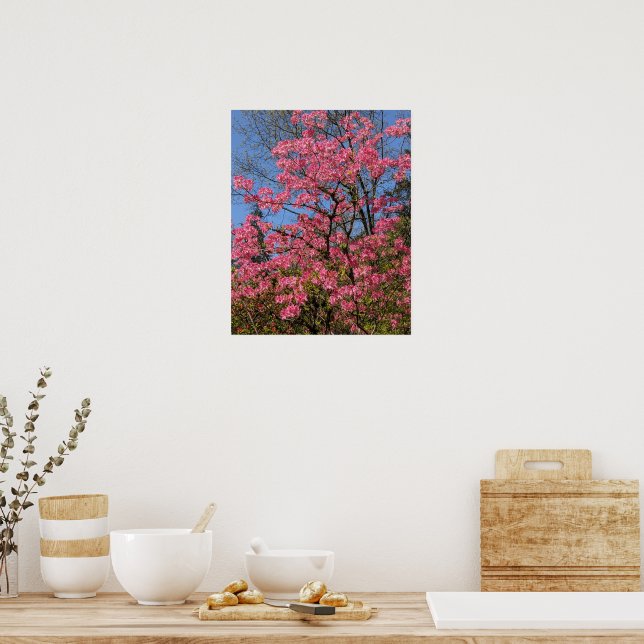 Pretty Pink Azaleas Floral Poster (Kitchen)