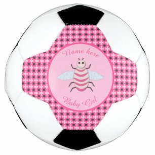 Pretty Pink Baby Girl Bee Custom Football