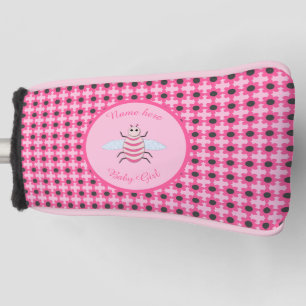 Pretty Pink Baby Girl Bee Custom Golf Head Cover