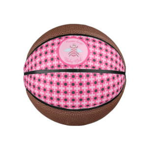 Pretty Pink Baby Girl Bee Custom Mini Basketball