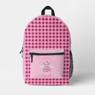 Pretty Pink Baby Girl Bee Custom Printed Backpack
