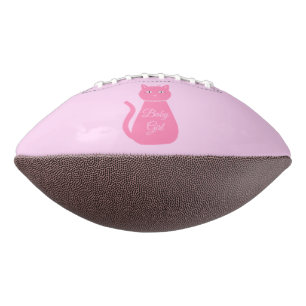 Pretty Pink Baby Girl Cat Custom Gender Reveal American Football