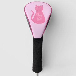 Pretty Pink Baby Girl Cat Custom Golf Head Cover