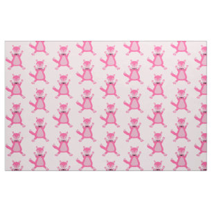 Pretty Pink Baby Girl Fox Patterned Fabric