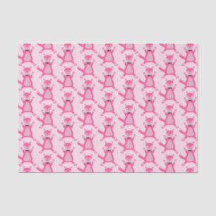 Pretty Pink Baby Girl Fox Patterned Tissue Paper
