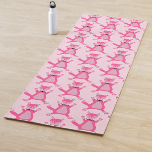 Pretty Pink Baby Girl Fox Patterned Yoga Mat