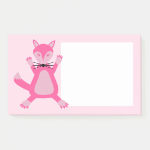 Pretty Pink Baby Girl Fox Post-it Notes