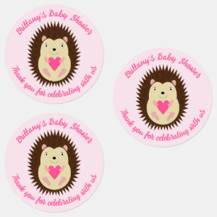 Pretty Pink Baby Girl Hedgehog Baby Shower