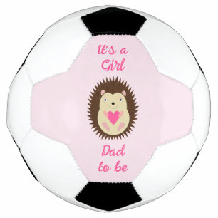 Pretty Pink Baby Girl Hedgehog Custom Football