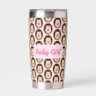 Pretty Pink Baby Girl Hedgehog Custom Insulated Tumbler