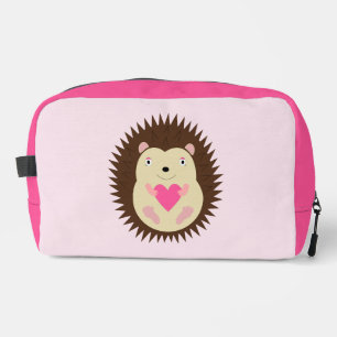 Pretty Pink Baby Girl Hedgehog Dopp Kit
