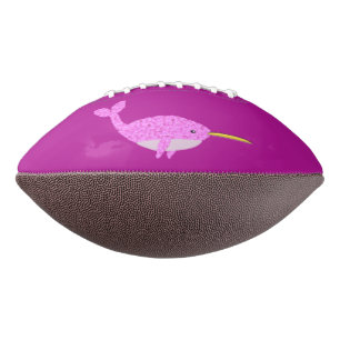 Pretty Pink Baby Girl Narwhal American Football