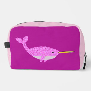Pretty Pink Baby Girl Narwhal Dopp Kit