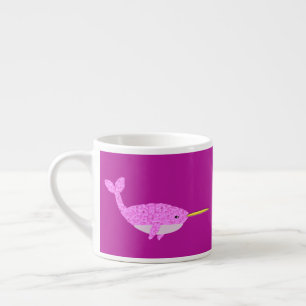 Pretty Pink Baby Girl Narwhal Espresso Cup