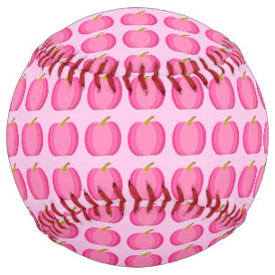 Pretty Pink Baby Girl Pumpkin Patterned Softball