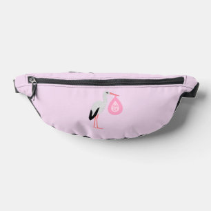 Pretty Pink Baby Girl Stork Bum Bags