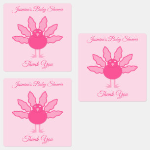Pretty Pink Baby Girl Thanksgiving Turkey Custom