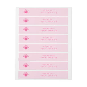 Pretty Pink Baby Girl Thanksgiving Turkey Custom Wraparound Address Label