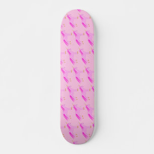Pretty Pink Baby Girl Unicorn Patterned Skateboard
