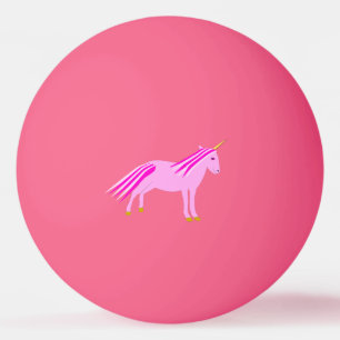 Pretty Pink Baby Girl Unicorn Ping Pong Ball