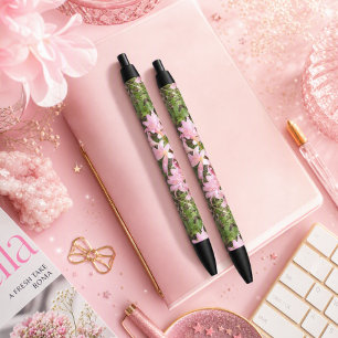 Pretty Pink Belladonna Lily Custom Pen