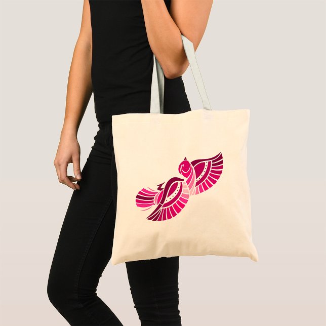 Pretty Pink Bird Tote Bag (Creator Uploaded)