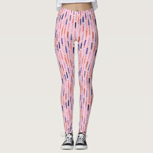 Pretty Pink Birthday Candles Patterned Leggings
