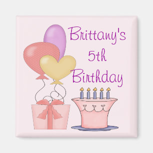 Pretty Pink Birthday Magnet