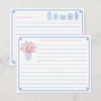 Pretty Pink & Blue Baby Shower Advice For Mum Card