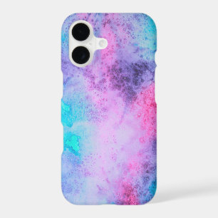 Pretty Pink Blue Purple Salty Watercolor Art