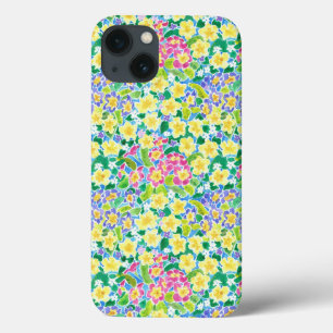 Pretty Pink Blue Yellow Primroses Powis iPad Case
