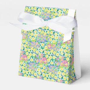 Pretty Pink, Blue, Yellow Primroses Tent Favour Bo Box