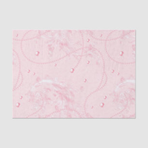 Pretty Pink Blush Elegant Pearls Bridal Shower Tissue Paper
