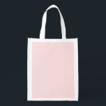 Pretty Pink Blush Reusable Grocery Bag<br><div class="desc">Did you know you can add your own text to this light pink product? -Click the 'Customise It' button to reveal all the design tools. -Why not add your name or initials to create a personalised monogram or customised gift in this cute baby pink blush colour. Your friends will be...</div>