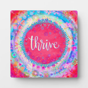 Pretty Pink Bohemian Thrive Inspirivity Easel Plaque