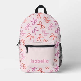 Pretty Pink Bows Girl Personalized Backpack