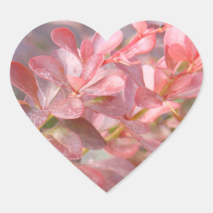 Pretty Pink Branches Heart Sticker