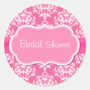 Pretty Pink Bridal Shower Envelope Seal