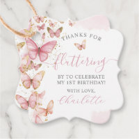 Pretty Pink Butterflies 1st 2nd 3rd 5th Birthday