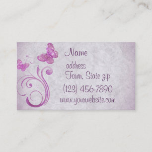 Pretty Pink Butterflies Business Cards