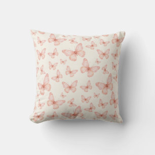 Pretty pink butterflies cushion