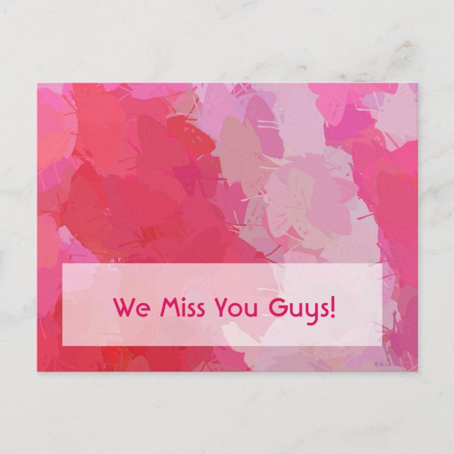 Pretty Pink Butterflies Postcard (Front)