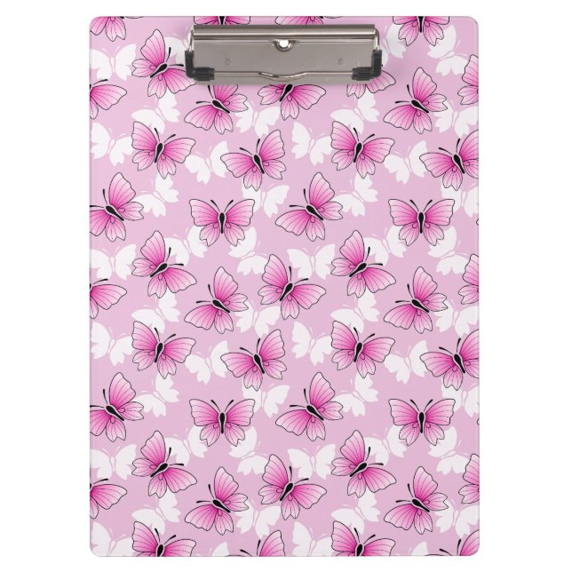 Pretty Pink Butterfly Clipboard (Front)