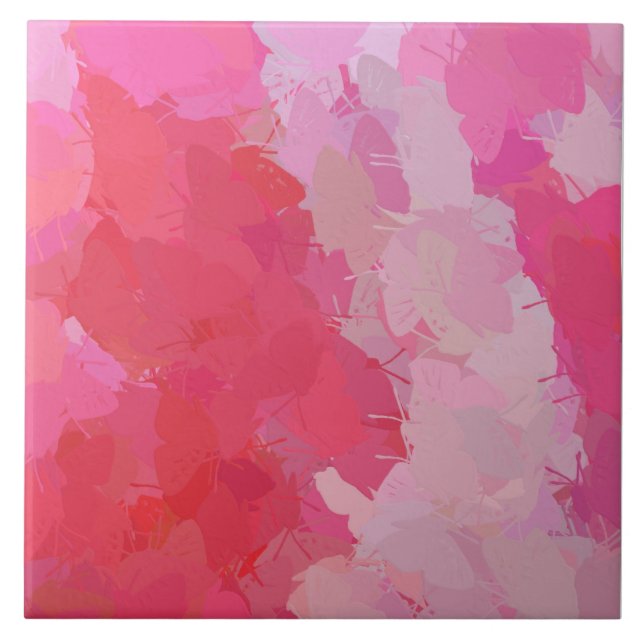 Pretty Pink Butterfly Tile (Front)