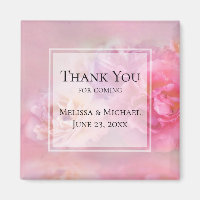 Pretty Pink Carnations Stylish Photo Thank You